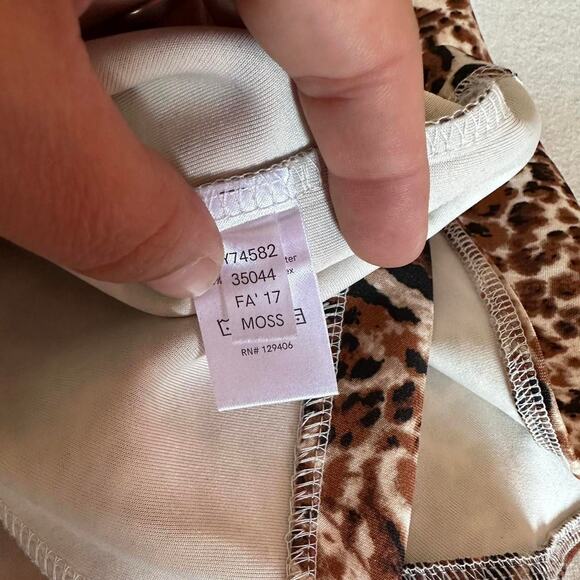 Womens Top Size Large Animal Print Cheetah Flare Sleeve Retro Vibes Indie Boho - Picture 8 of 8